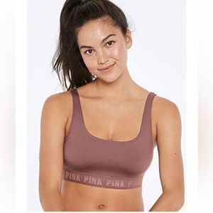 Victoria’s Secret Pink Ultimate Scoop Lightly Lined Sports Bra in Cocoa Powder